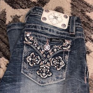 Girls crop miss me jeans